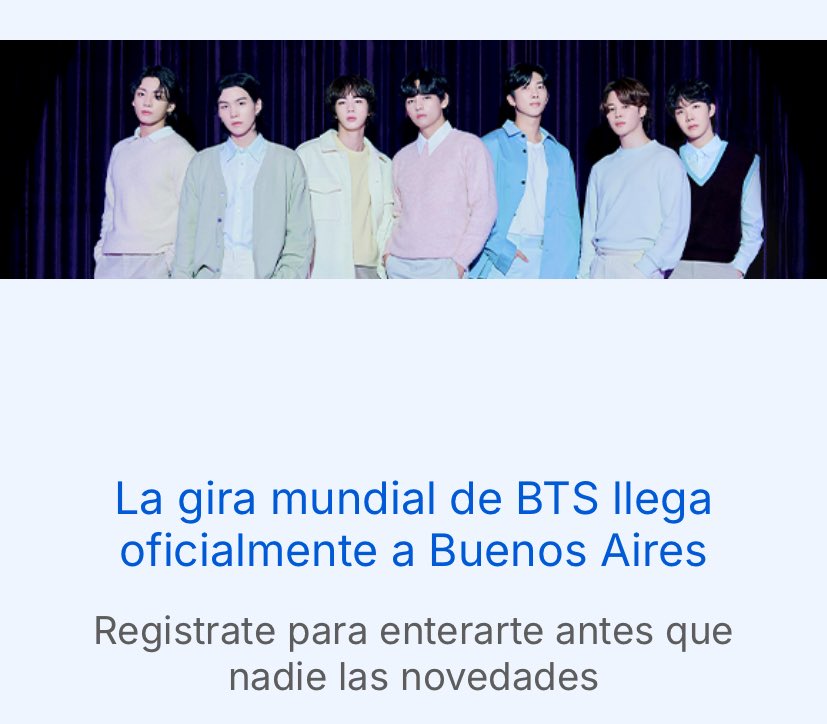 RiseOnBangtanAr's tweet image. ¡ARGMY 🇦🇷!

DF borró su tweet de ayer 👀 pero pueden seguir registrándose en el link:

📎 optin.myperfit.com/subscribe/alla…

No olvide validar el correo cuando les llegue el mail!

#BTSTOUR2026 #BTS #방탄소년단 @BTS_twt @bts_bighit