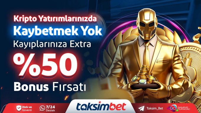 TaksimBet__'s tweet photo. 🏆 #TaksimBet'te Bonusların Sonu Gelmiyor 🔥

✨ Kripto Yatırımlarıyla TaksimBet'te Kaybetmek Yok 📢

⭐️ Kripto Yatırımlarıyla Kayıplarınıza Extra %50 Bonus Fırsatı ⭐️

🔥 Zor Olan TaksimBet'te Kaybetmek🔥

�� Kazanmak için neyi bekliyorsun ?  (https://t.co/tWAvXognn0)👊 https://t.co/deOGB0LzlX