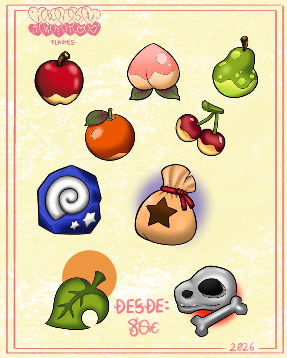 insidiuu's tweet photo. Disponibles para tatuar en Barcelona! #AnimalCrossing #AnimalCrossingNewHorizons #acnh #animalcrossingupdate #nintendo https://t.co/s3COVlaOC6