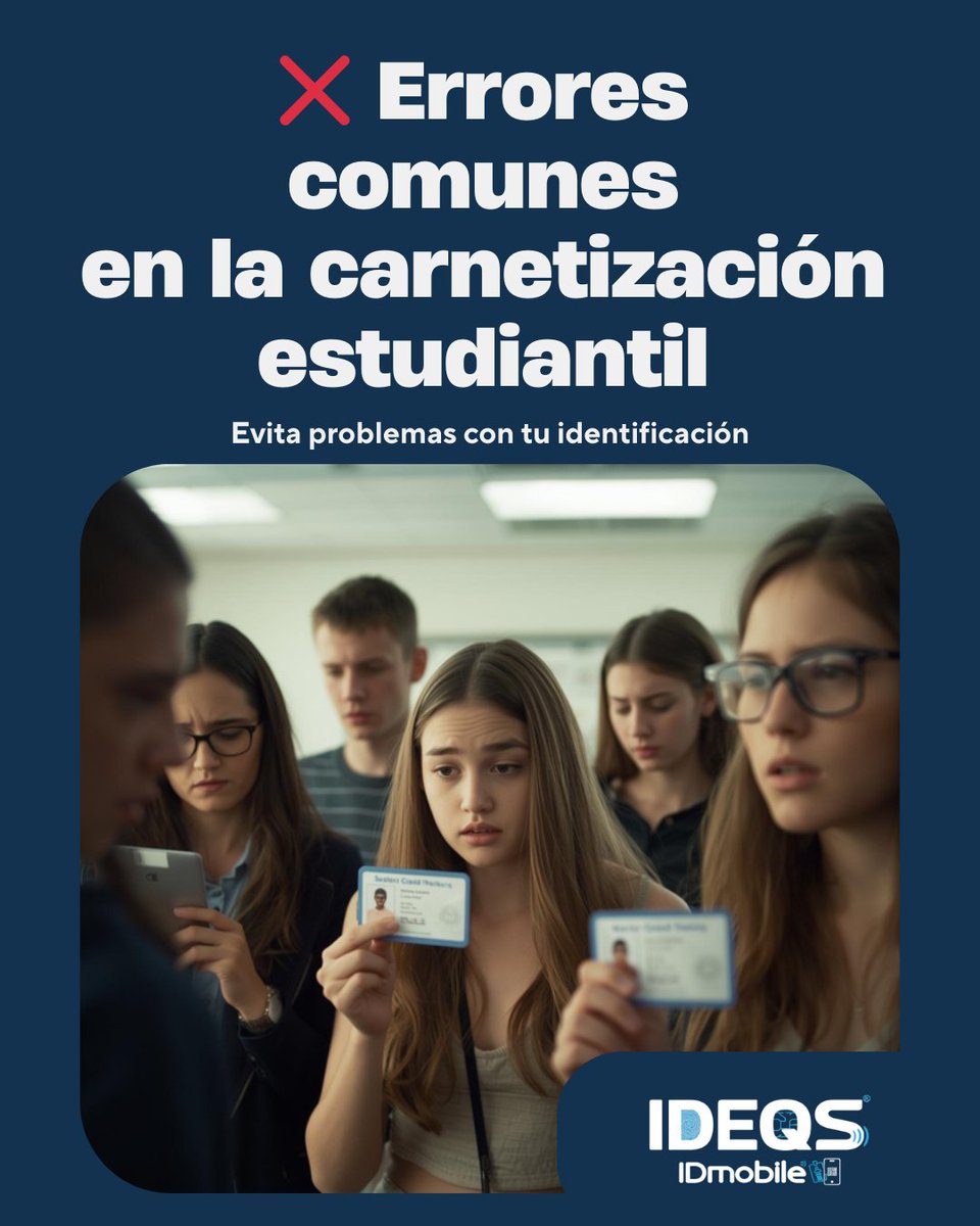 Ideqs_sas's tweet photo. ❌ Baja calidad
❌ Retrasos
❌ Reprocesos

Estos son errores comunes en la carnetización educativa que afectan la operación y la imagen institucional.

Evítalos con una solución integral y experta en identificación estudiantil.

✔ Calidad
✔ Cumplimiento
✔ Tranquilidad https://t.co/hk2EVnpg3D