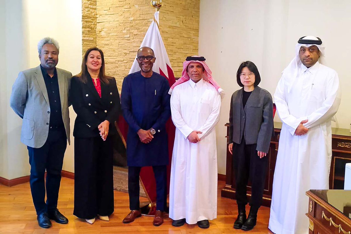 Discussions with H.E. Amb. Saad bin Mubarak Jafali Al‑Naimi explored potential collaboration on peacebuilding &amp; DDR, #AI &amp; innovation, timbuktoo ManuTech Hub, financial inclusion, #RenewableEnergy, &amp; joint programming for refugee-hosting communities, emphasizing scalable impact.