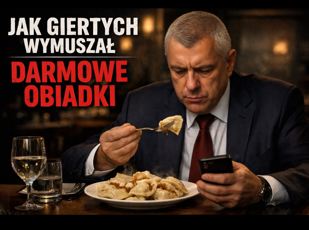 Jak Giertych wymuszał darmowe obiady! 
Plotka od kelnerów! W Warszawie są restauracje, które nie karmią ludzi.
One karmią układy.

Jedna z nich, należąca do znanej gwiazdy TVN, popadła w finansowe kłopoty. Cicho, bez kamer. Przejęli ją prawnicy ludzie, którzy nie wierzą w darmowe
