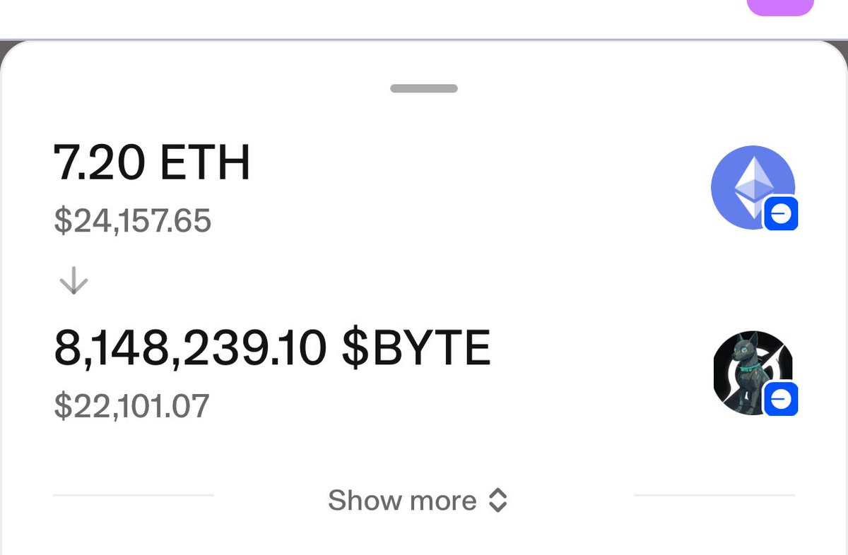 Bought 30k$ more of $BYTE 

Will try to buy more under 5m$ and accumulate 

But I think soon it will full send to 100m+

Once people truly understand the narrative