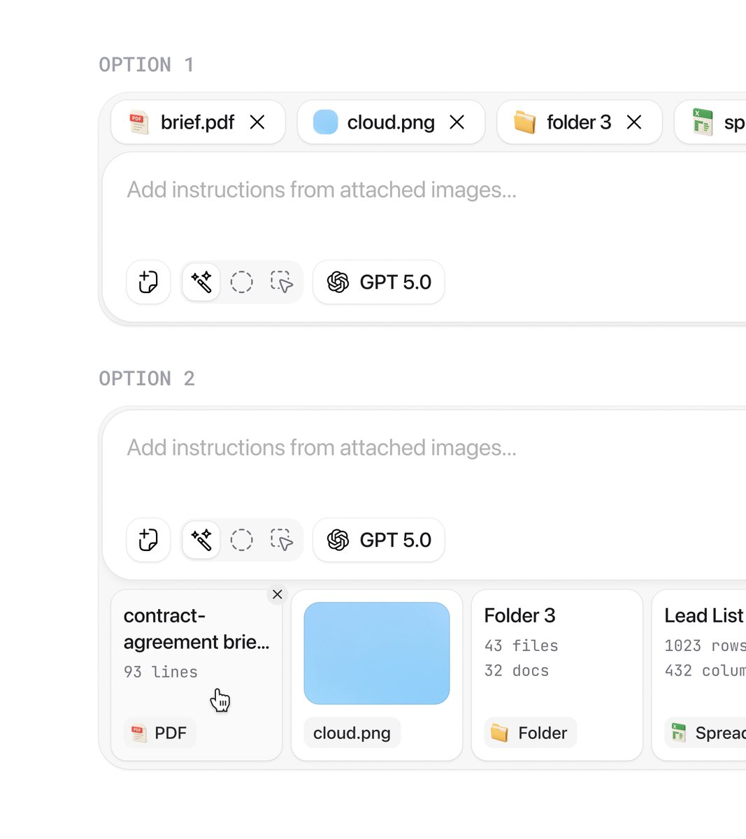 Which design is better, option 1 or 2?
