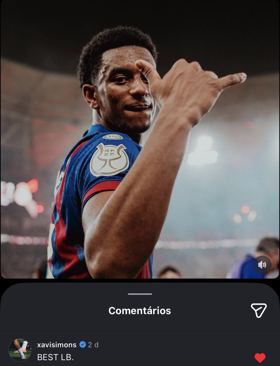 alebaldebr's tweet image. 📲 | Xavi Simons no post do Balde: