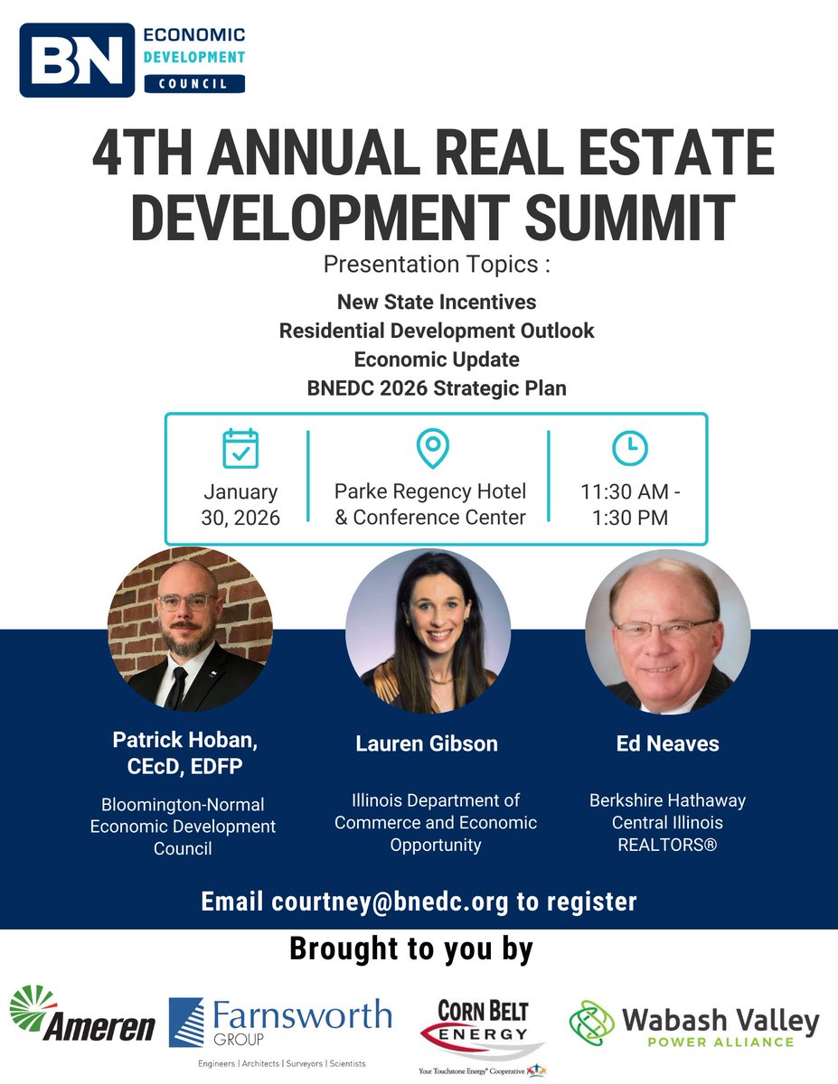 It’s not too late to register! Join us for our 4th Annual Real Estate Development Summit, featuring presentations on new state incentives, residential development outlook, an economic update, and the BNEDC 2026 Strategic Plan. Email courtney@bnedc.org to register!