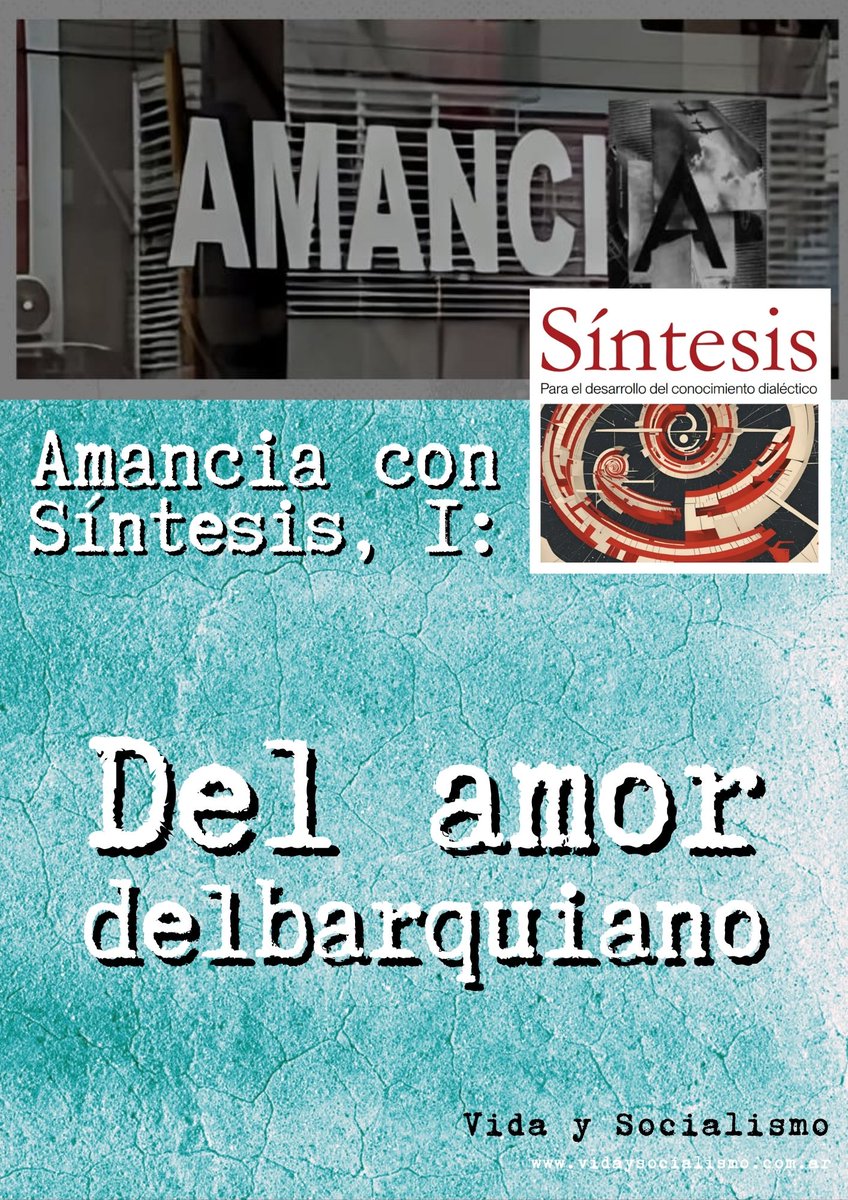 Un parecido entre ambas revistas es la insistencia en decir que se encuentran bajo la luz (o a la sombra) de una figura descollante: Oscar del Barco; Juan Iñigo Carrera.  Este culto a un genio ignoto provee un robusto hermetismo protector.

vidaysocialismo.com.ar/amancia-con-si…