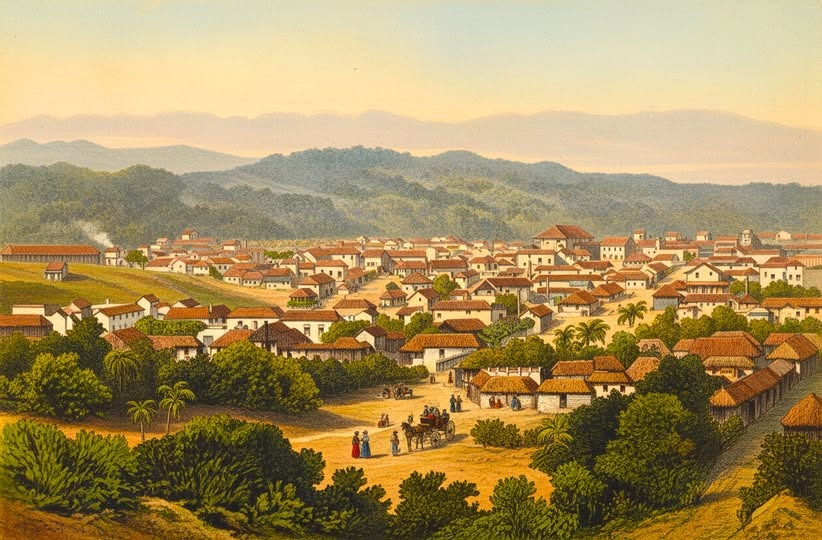 Villa de Santiago años 1800