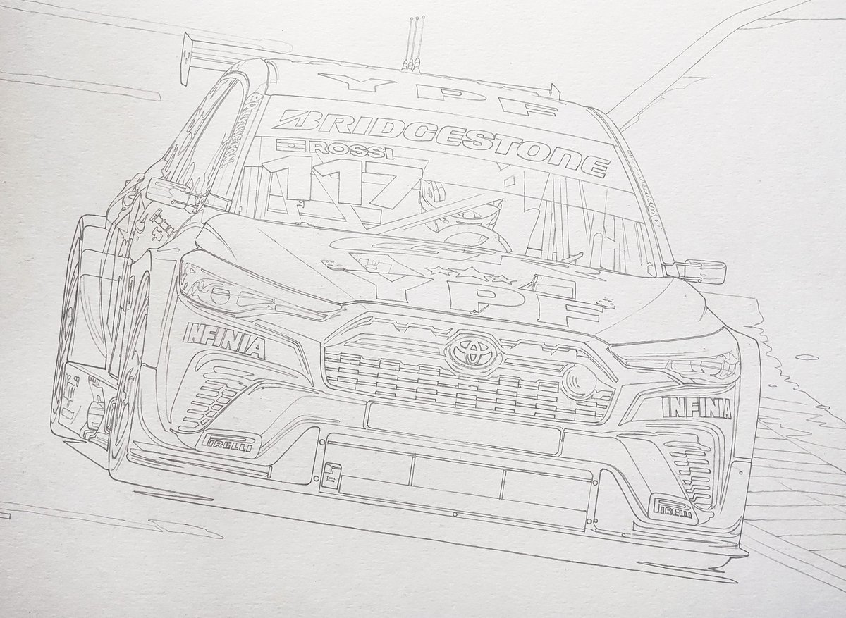 Dibujando el Toyota Corolla Cross de <a href="/SuperTC2000/">TC2000</a> del campeón Matías Rossi.