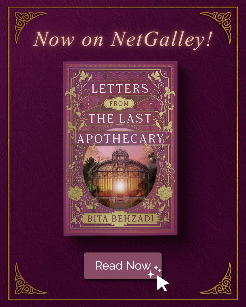 BitaBehz's tweet image. ✨COVER REVEAL✨

Absolutely ecstatic to reveal the cover of my lighthearted romantic fantasy, LETTERS FROM THE LAST APOTHECARY.

If you were interested in reading, the book is now on NetGalley!! SNAP IT UP WHILE IT'S READ NOW!

Designed by: Michael J Windsor