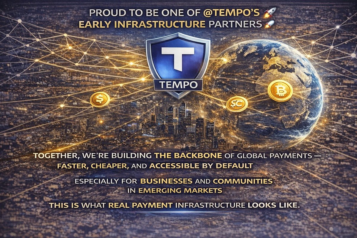 Proud to be one of <a href="/tempo/">Tempo</a>   early infrastructure partners 🚀

Together, we’re building the backbone of global payments — faster, cheaper, and accessible by default.

Especially for businesses and communities in emerging markets.

This is what real payment infrastructure looks