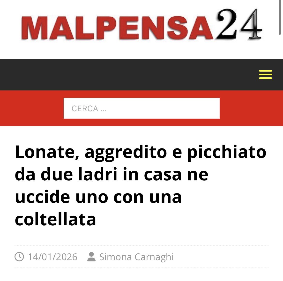 fratotolo2's tweet image. Lonate Pozzolo, sorprende due ladri in casa e viene pestato: per difendersi, afferra un coltello e uccide uno dei due, un 37enne rom.

I familiari del rom hanno raggiunto l’ospedale di Magenta e, stando ai primi riscontri, stanno creando non pochi problemi con proteste e un…