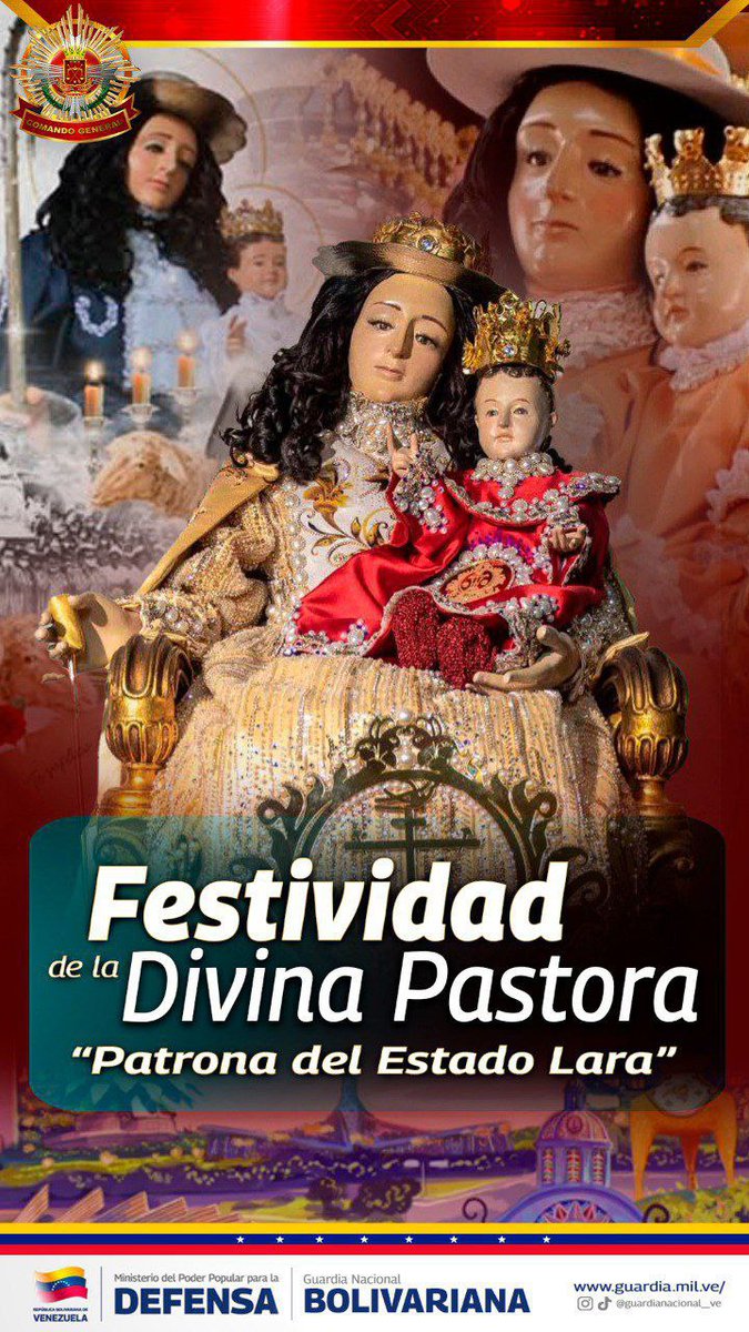En este día de profunda fe y devoción del pueblo larense y de toda Venezuela, los hombres y mujeres de corazón carrubio de la Guardia Nacional Bolivariana, elevamos nuestras oraciones a la Divina Pastora, símbolo de amor, protección y esperanza.