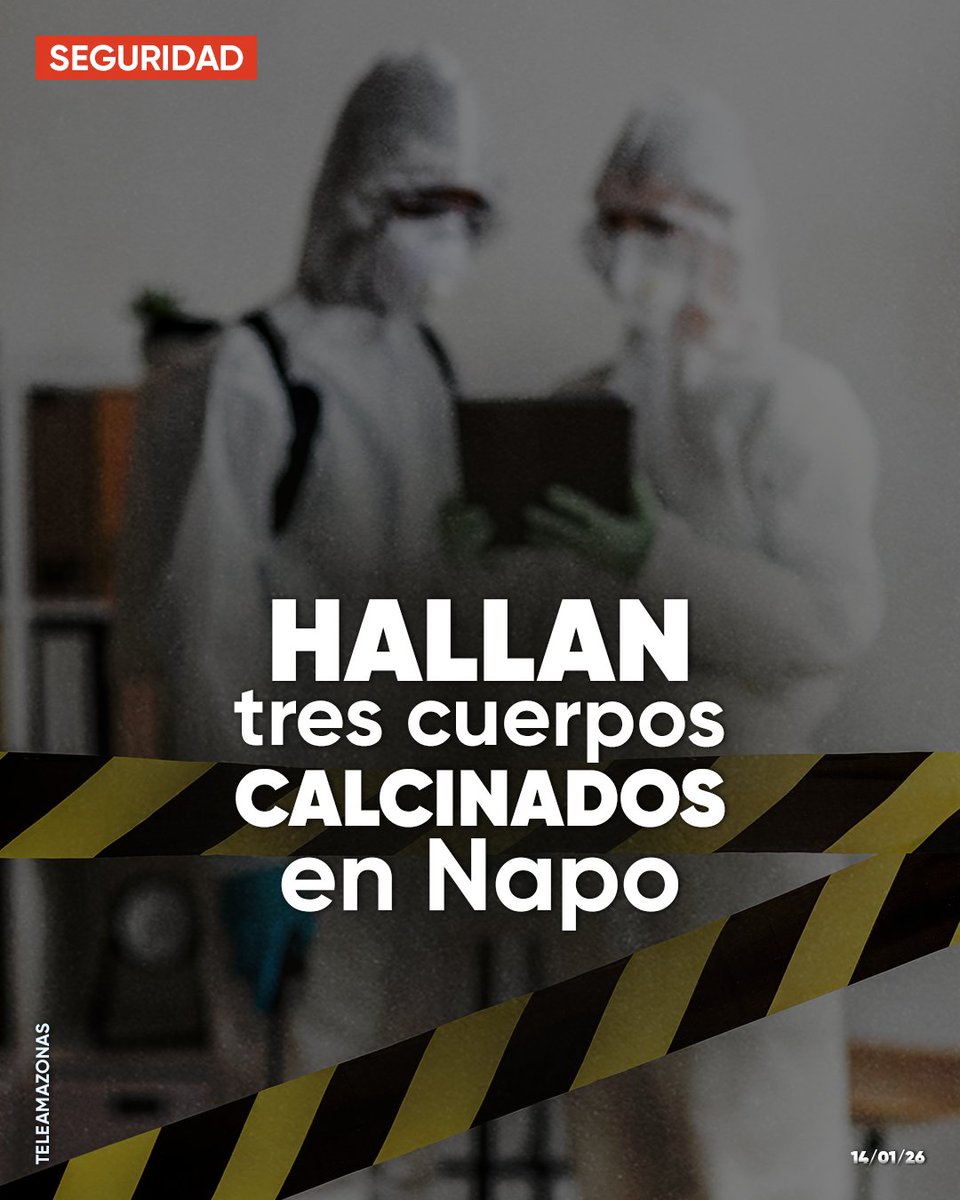teleamazonasec's tweet photo. Conmoción por el hallazgo de tres cuerpos calcinados en Napo, dos son ecuatorianos y uno extranjero. Más detalles en el enlace https://t.co/9g1EzRn3GO https://t.co/V0Bs8uq2ve