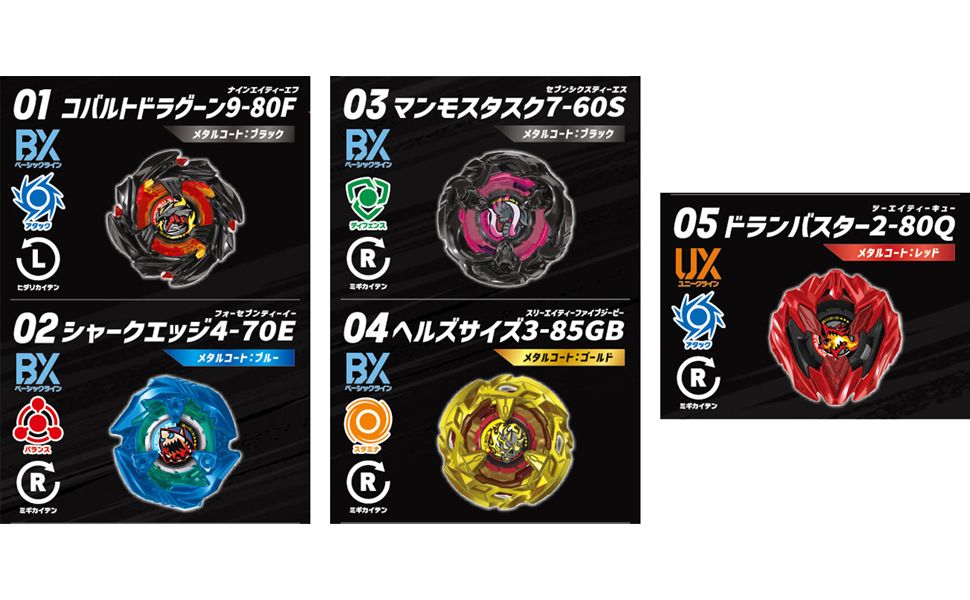 コバルトドラグーン9-80F シャークエッジ4-70L マンモスタスク7-60S