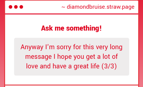 thank you so much and no need to say sorry, i love long messages. i'm glad that that fic brought u joy!! sending great life vibes right back at you