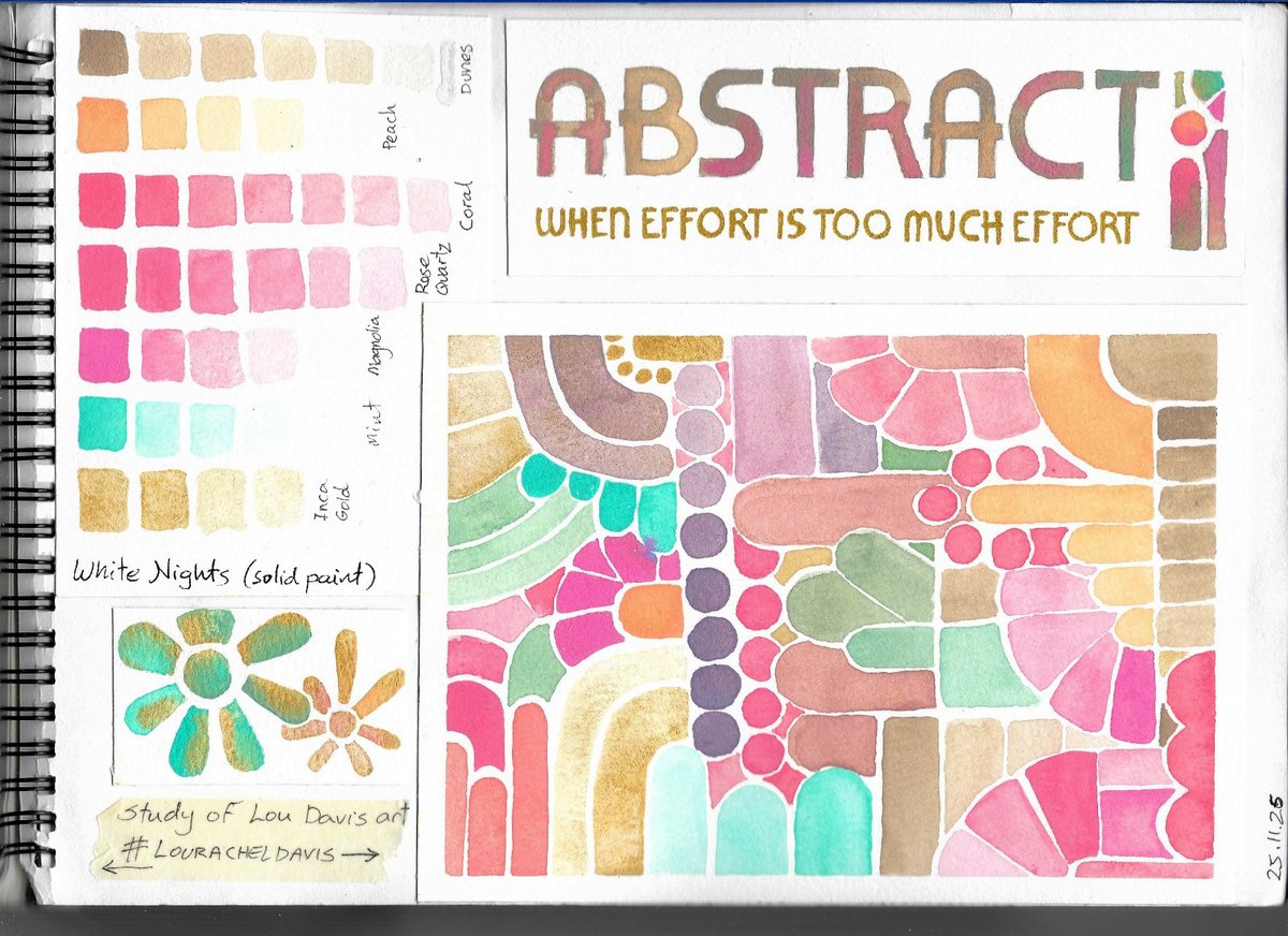 Got random colors I liked in the art supply store, and then realized I'd picked only soft, happy pastels. This palette makes me happy!

I tried <a href="/loudavis/">Lou Davis</a>'s art style for practice - you can see the pretty things she paints on her Instagram: instagram.com/louracheldavis/