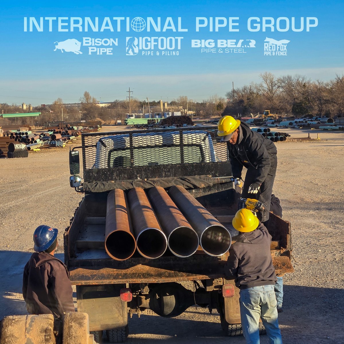 BisonPipe's tweet image. Teamwork makes the dream work! Call today at (208) 324-2142 to get your order started!
#BisonPipe #SteelPipe #PipeYard
