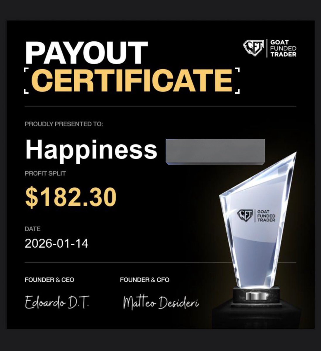 DeTrading_Doc01's tweet image. First ever prop firm payout secured😫💜.

This didn’t come from hype or luck.
It came from discipline,patience,and showing up even when results were silent.

Consistency carried me💯

If you’re grinding with no applause, keep going.
This is proof it works.

On to the next one!