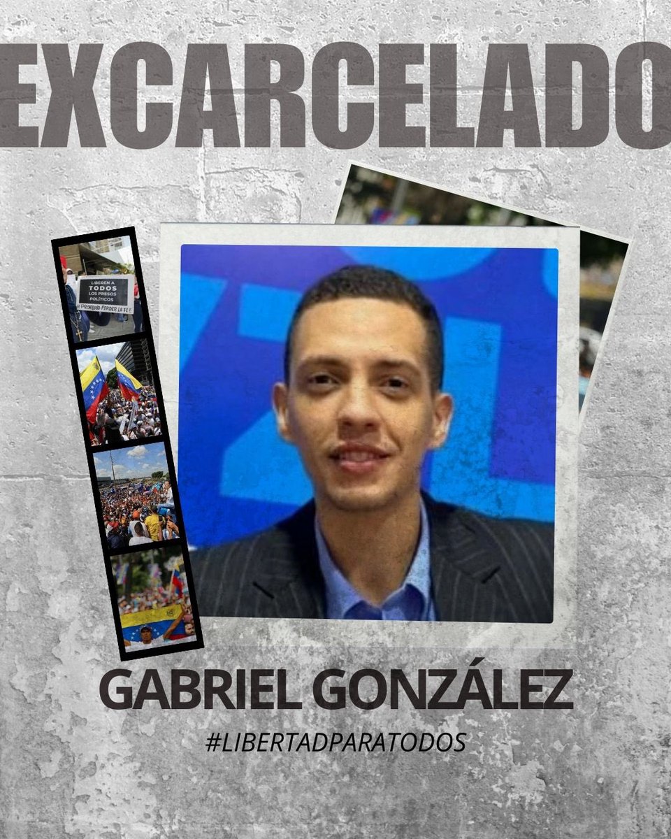 RHelicoide's tweet photo. #URGENTE | Hasta el momento podemos confirmar la excarcelación de los presos políticos:

Gabriel González.
Julio Balza.

Las excarcelaciones parciales no son un favor.
Son una obligación del Estado frente a crímenes que nunca debieron ocurrir.

Es importante recalcar que en Venezuela la cifra de presos políticos asciende a las 1000 personas. Nuestra exigencia de libertad no cesará hasta que todos sean libres.

#LibertadParaTodos
#QueSeanTodos