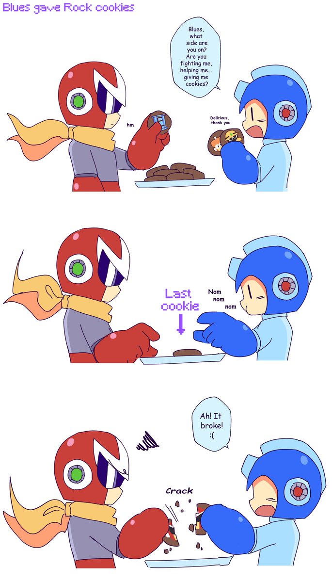 RetoroRobotto's tweet image. #megaman #rockman #protoman 
(06-17-2025 Dream i had)

The comic takes place during the events of Megaman 3, in the middle of the war.
Rock annoyingly imagines deep, nonsensical allegories in everything Blues does. Blues hates it.

Commissions info: …trofightingrobot-commissions.carrd.co