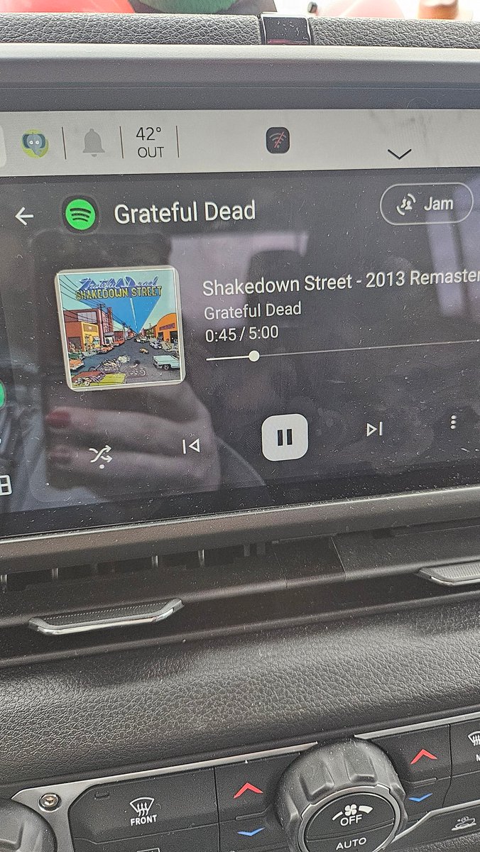 My favorite therapy, driving the Jeep, sipping coffee and jamming