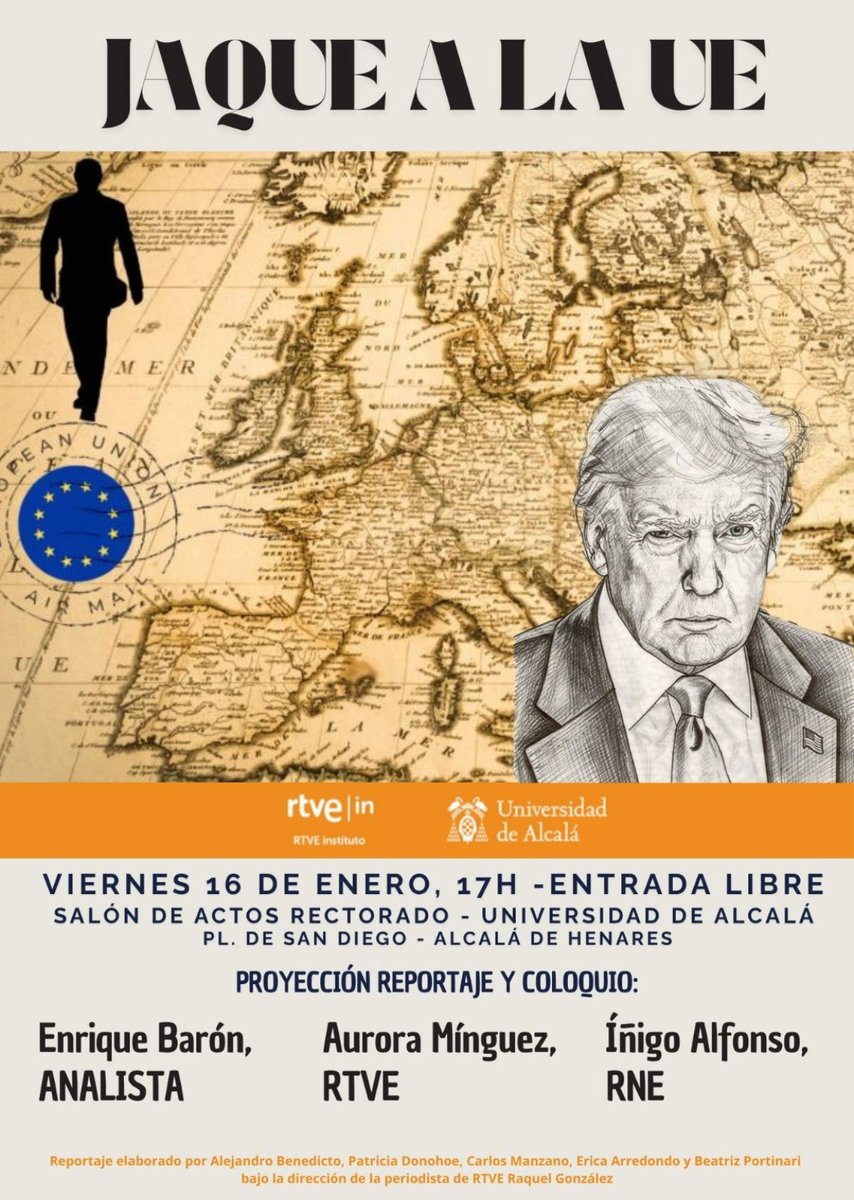 Solo quedan 2 días. ¿Preparados para la primera jornada Don Quijote: reportero internacional del año? 
No te lo pierdas, el viernes 16 de enero a las 17h en el salón de actos del rectorado de la UAH.