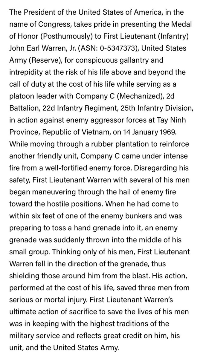 44MagnumBlue1's tweet image. Please take a few minutes to read John’s Medal of Honor Citation. 

57 years ago today.