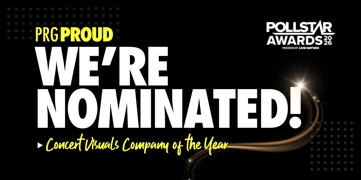 PRGlive's tweet image. We're so honored to be nominated for Concert Visuals Company of the Year at the 37th Annual @Pollstar Awards. Thank you to the artists, creative teams &amp;amp; clients we get to support &amp;amp; to our PRG crews for the craft &amp;amp; care behind every moment. Congratulations to all the nominees!