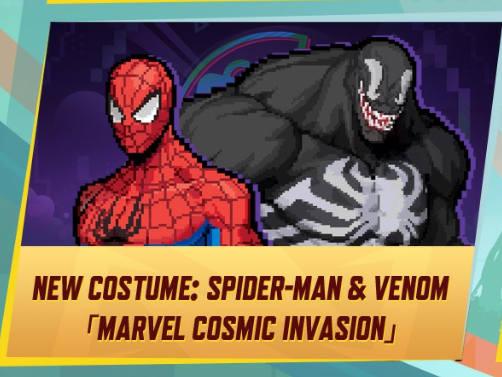 X0X_LEAK's tweet image. ‼️SPIDER-MAN &amp;amp; VENOM PIXEL ART STYLE SKINS

As part of the Cosmic Invasion collab, both Heroes will get pixelated Skin this Friday!
#MarvelRivals