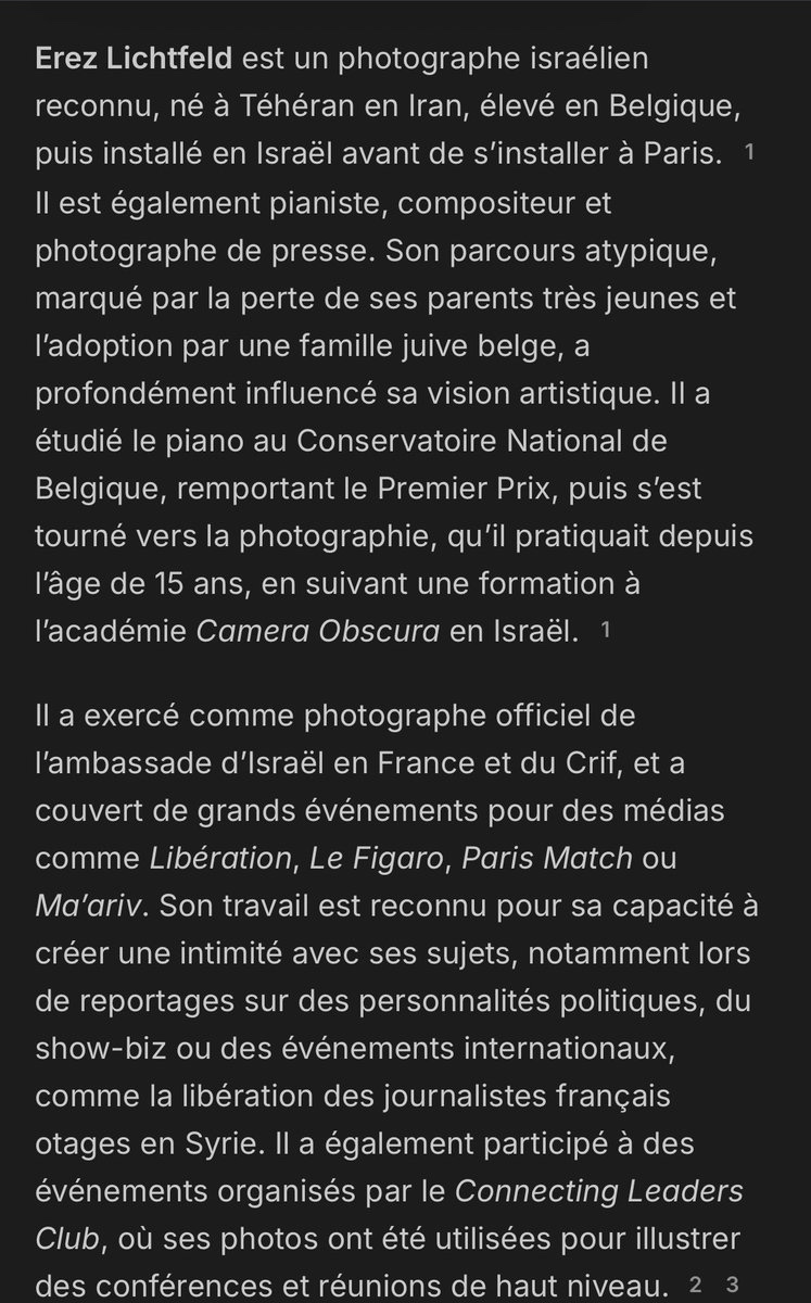 _BarboDoll_'s tweet image. 🚨REGARDEZ CE QUI J’AI DÉNICHÉ : Le photographe qui a photographié (suivi ?) Alice Cordier lors des manifestations pro-ingérences Américano-sionistes en Iran est l’israélien Erez Lichtfeld : le PHOTOGRAPHE OFFICIEL DE L’AMBASSADE D’ISRAËL EN FRANCE ET DU CRIF

Ces manifestations…