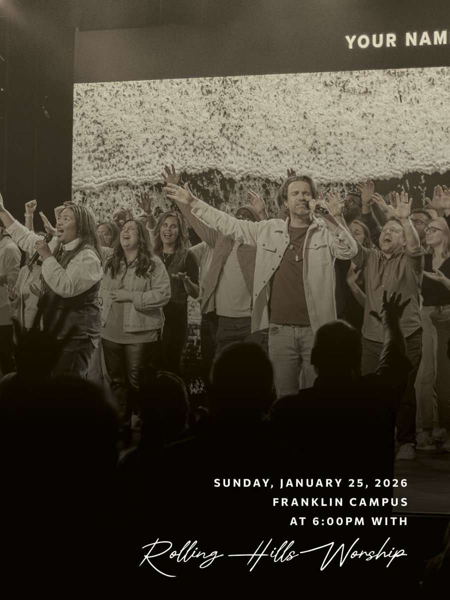 rhcc's tweet image. Join us Sunday, January 25 at 6:00pm at our Franklin Campus for a special worship night with all our campuses together. Come sing, connect, and draw closer to Jesus in a joyful night you will not want to miss.