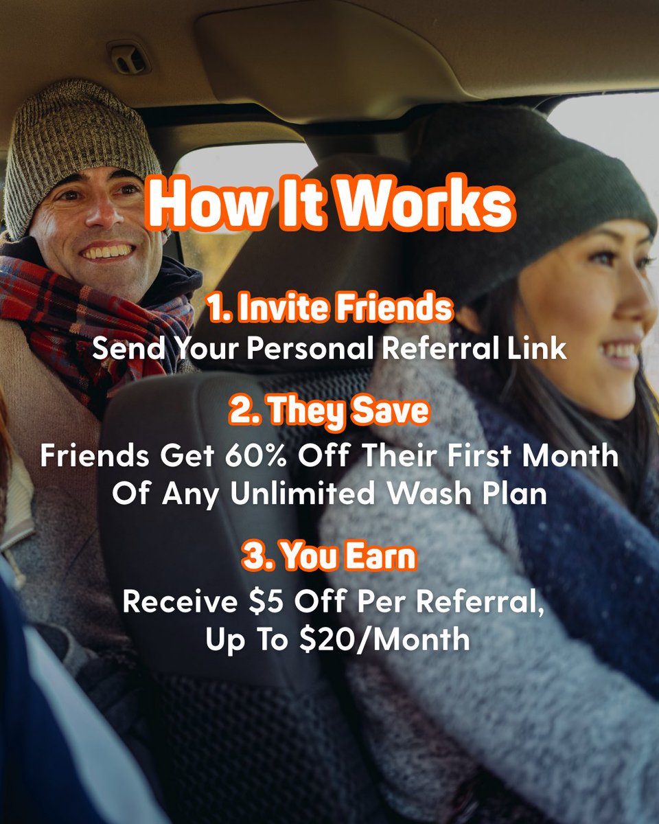 quickquack's tweet image. New year, new perks for our members. 🎆 💚

Members, invite a friend to join our unlimited wash plans and win together.

⭐ You’ll score $5 off your monthly bill for every friend who signs up (up to $20/month).

🦆 They’ll get 60% off their first month of any unlimited plan.

Get…