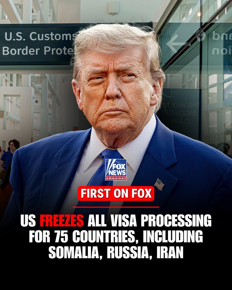 VISA CRACKDOWN: The State Department is pausing immigrant visa processing for 75 countries in an effort to crack down on applicants deemed likely to become a public charge.

The list includes Somalia, Russia, Afghanistan, Brazil, Iran, Iraq, Egypt, Nigeria, Thailand, Yemen, and