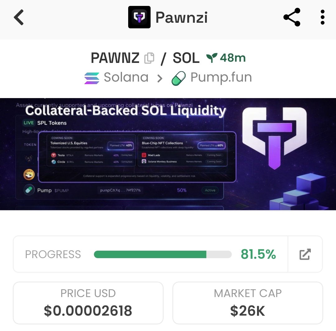 ChaseTheGem's tweet image. 🔥 HOT BAG CHASERS PICK 

$PAWNZI
MC: $26k

CA: 7p5G7z6fD5SL33MEUkqkjC1yzSNHUbEfnNpydqEfpump

⚠️ High risk play. just sharing what I’m watching. enter with caution and manage your risk.

#BagChaser #SolanaGems #Pumpfun