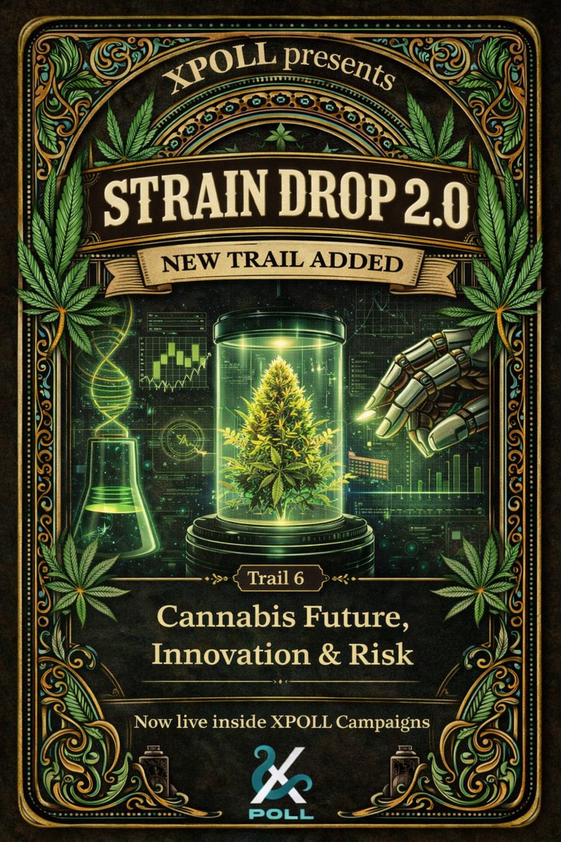 xpollplatform's tweet photo. 🌿 New Trail Added to $STR DROP 2.0

A fresh intelligence trail is now live.
Discover new perspectives, uncover deeper insights, and help expand the cannabis intelligence network.

🧭 New Trail Now Live
🧠 Powered by XPOLL’s AI-driven intelligence
💰 Earn $STR for meaningful participation

$STR DROP 2.0 turns community actions into living intelligence — where every vote, signal, and interaction drives smarter outcomes for the cannabis ecosystem.

🔗 Join the campaign & follow the new trail
👉 https://t.co/2jQihaI3kS

Only on XPOLL

#XPoll $STR #CannabisIntelligence #Web3 #Crypto #DeFi #Data #AI #StrainToken #StrainCrypto