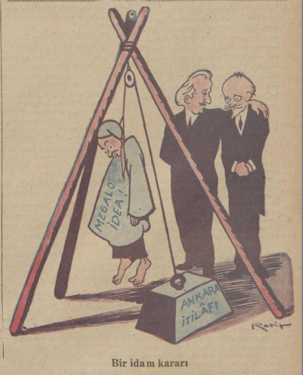 1930 tarihli Türkiye-Yunanistan arasında imzalanan mukaveleyi karikatürist bu şekilde çizmiş! Gerçekten böyle mi? 
#μεγαλοιδεα 
#греек 
#Türkiye