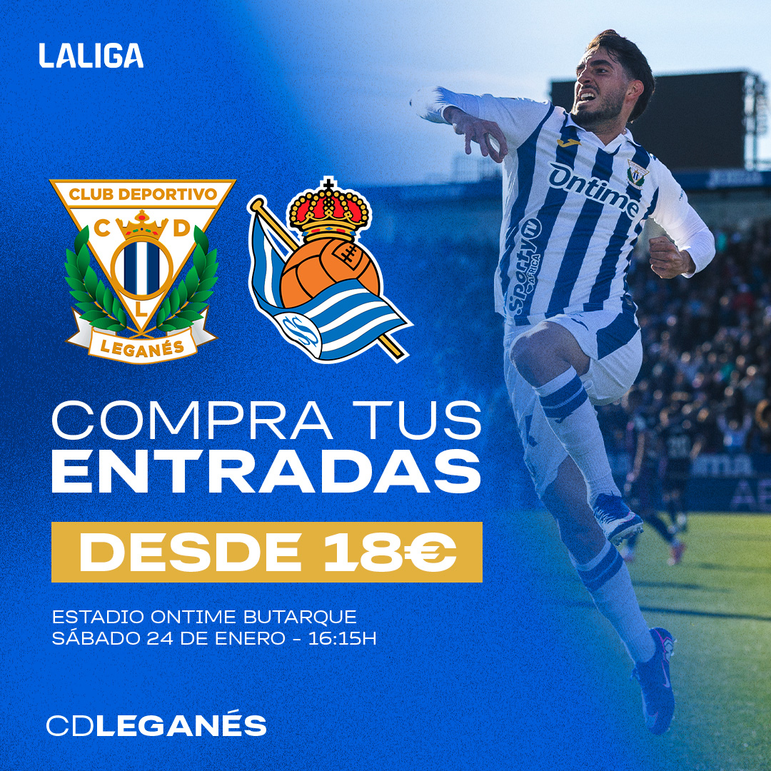 🎟️ Ya están a la venta las entradas para el #LeganésRealSociedadB en el <a href="/ontimebutarque/">Estadio Ontime Butarque</a>.

➡️ tinyurl.com/2vwwz9xr