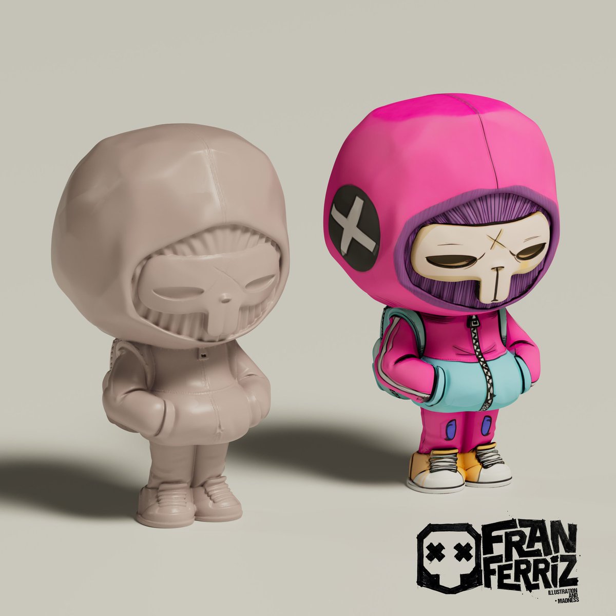 FRaN_FeRRiZ's tweet image. Tengo un montón de modelos 3d que no habéis visto 😅 #vinyltoy #toyart