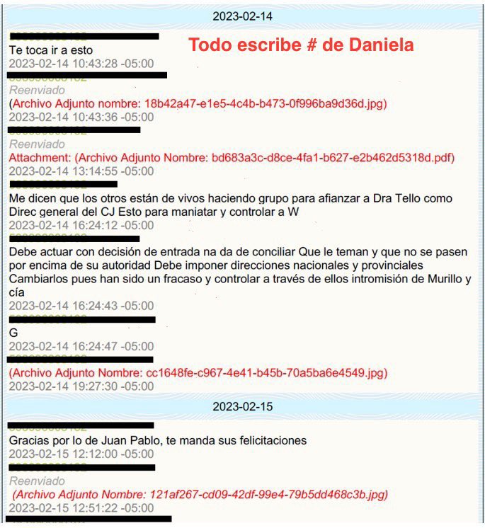 🚨#DanielaCamacho quiere ser presidenta de la <a href="/CorteNacional/">Corte Nacional de Justicia</a>?
Ella era la MANO DERECHA de #WilmanTerán miren sus chats 

1)Juicios Amarrados entre Samno Macías y Hernán Ulloa
2)Instrucciones de Embajada EEUU a #Terán
3)Cristian Zurita-blindaje mediático
4)Tráfico de influencias