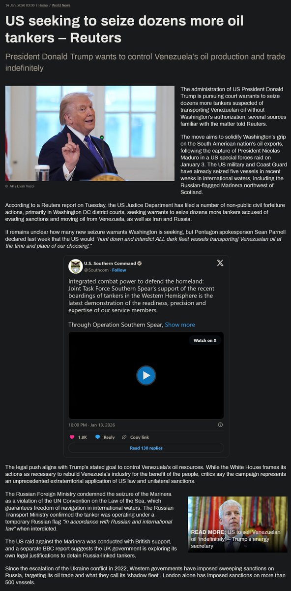 ConTorrents's tweet image. US seeking to seize dozens more oil tankers – Reuters 
And everything else protected with 2 dog sleds or less.
#imperialism #WW3