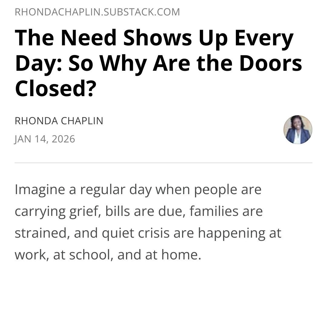 RhondaChaplin's tweet photo. The need shows up every day.

Grief. Bills. Family strain. Quiet crises at work and at home.

So why are church doors only open for Sunday + midweek service?

Everything we need is in the house… but it must be activated.

📌 New article: https://t.co/gJweVhz4gr https://t.co/Yz7eBuq68C