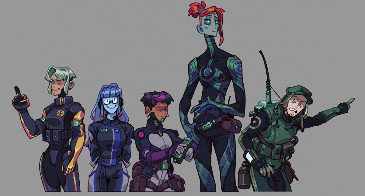 Lyadrielle's tweet image. Kelpie squadron in all their glory + the best blue bean RIO the NHP of the Rio Grande #LANCER

Cassidy | Rio | Riven | Gale | Kess