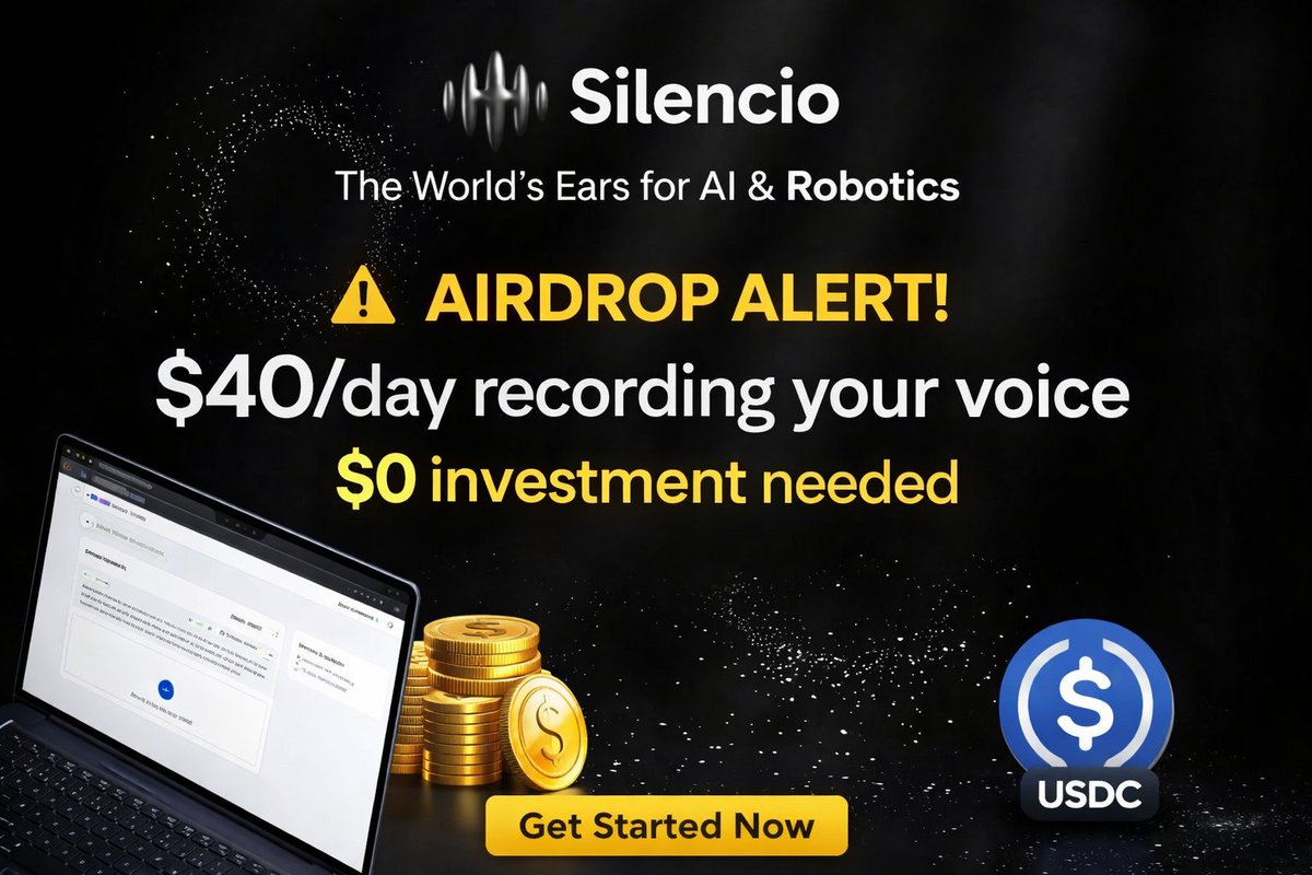 lancisfrancis20's tweet photo. 🚨 $𝟒𝟎/𝐝𝐚𝐲 𝐰𝐢𝐭𝐡 $𝟎 𝐢𝐧𝐯𝐞𝐬𝐭𝐦𝐞𝐧𝐭? 👀

People are earning up to $10/hour just by recording their voice in their native language. No skills. No capital. Just a browser + wallet.
Here’s how @silencioNetwork makes this possible 👇 https://t.co/hkH6A7U7Pm