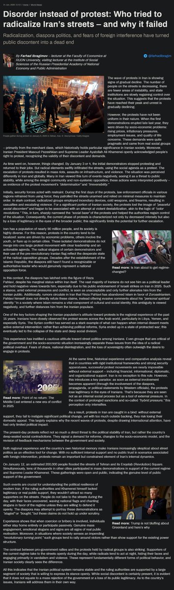 ConTorrents's tweet image. Disorder instead of protest: Who tried to radicalize Iran’s streets – and why it failed
#imperialism #WW3 #israel #iran