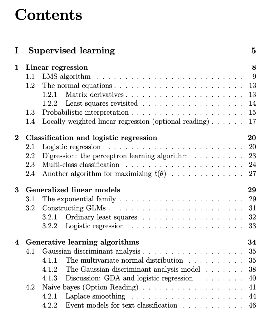 Machine Learning from Stanford - by Andrew Ng

This complete lecture notes for the course CS229 is now AVAILABLE FREE.

Download from here → cs229.stanford.edu/main_notes.pdf