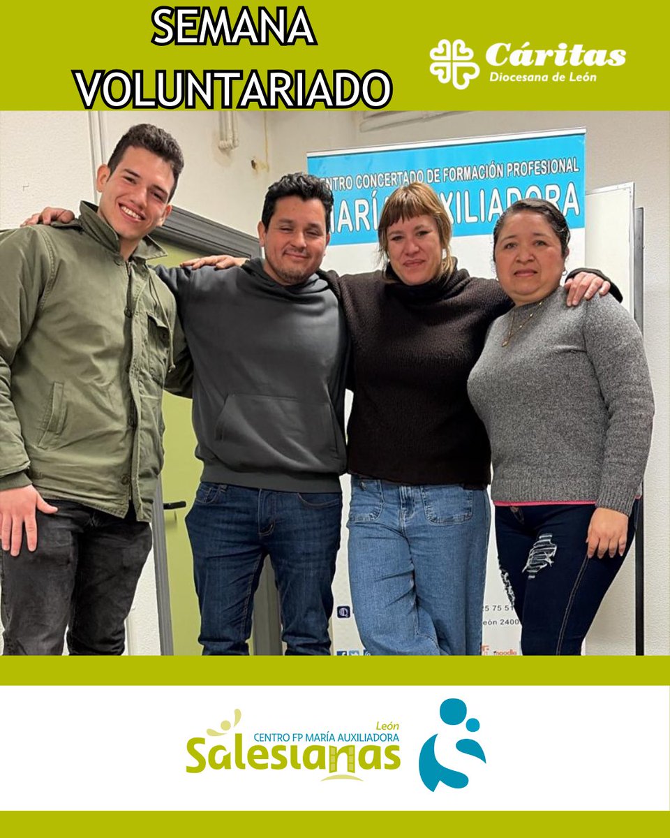 🤝 𝗦𝗲𝗺𝗮𝗻𝗮 𝗱𝗲𝗹 𝘃𝗼𝗹𝘂𝗻𝘁𝗮𝗿𝗶𝗮𝗱𝗼 𝟮𝟬𝟮𝟲
El alumnado de 𝗔𝗙 asiste a una charla de <a href="/caritasdeleon/">Cáritas León</a>, conociendo su labor de apoyo a personas en situación de vulnerabilidad ❤️

#Voluntariado #Confía <a href="/SalesianasEs/">Salesianas España</a>