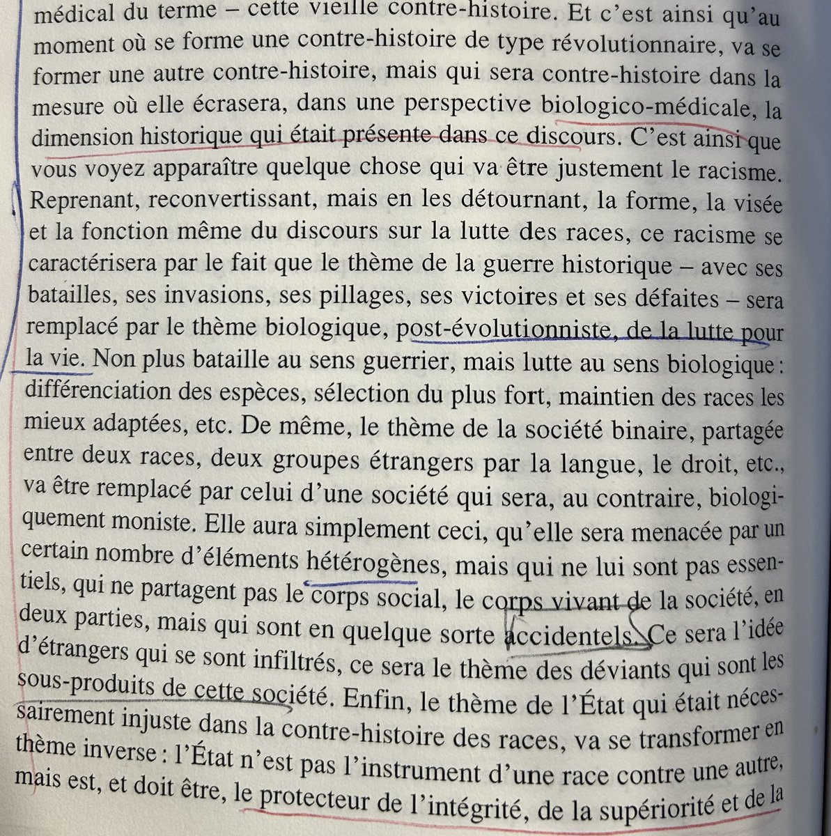 Spectre2Marx's tweet image. « le discours de la race a été (.) au profit de la souveraineté conservée de l'État, d'une souveraineté dont l'éclat et la vigueur (.) sont (.) maintenant assurés (.)  par des techniques médico-normalisatrices. » ( Foucault, Il faut défendre la société)