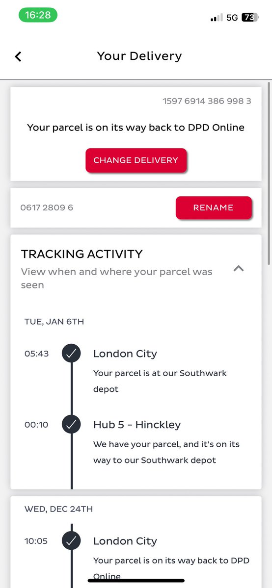 reepetit1dynamo's tweet image. @dpd_uk can you please explain why my parcel has been stuck in Edinburgh depot and been up and down the country since December 23rd. I’ve logged 3 enquiries since to get my parcel back. No text or comms received. I need answers!