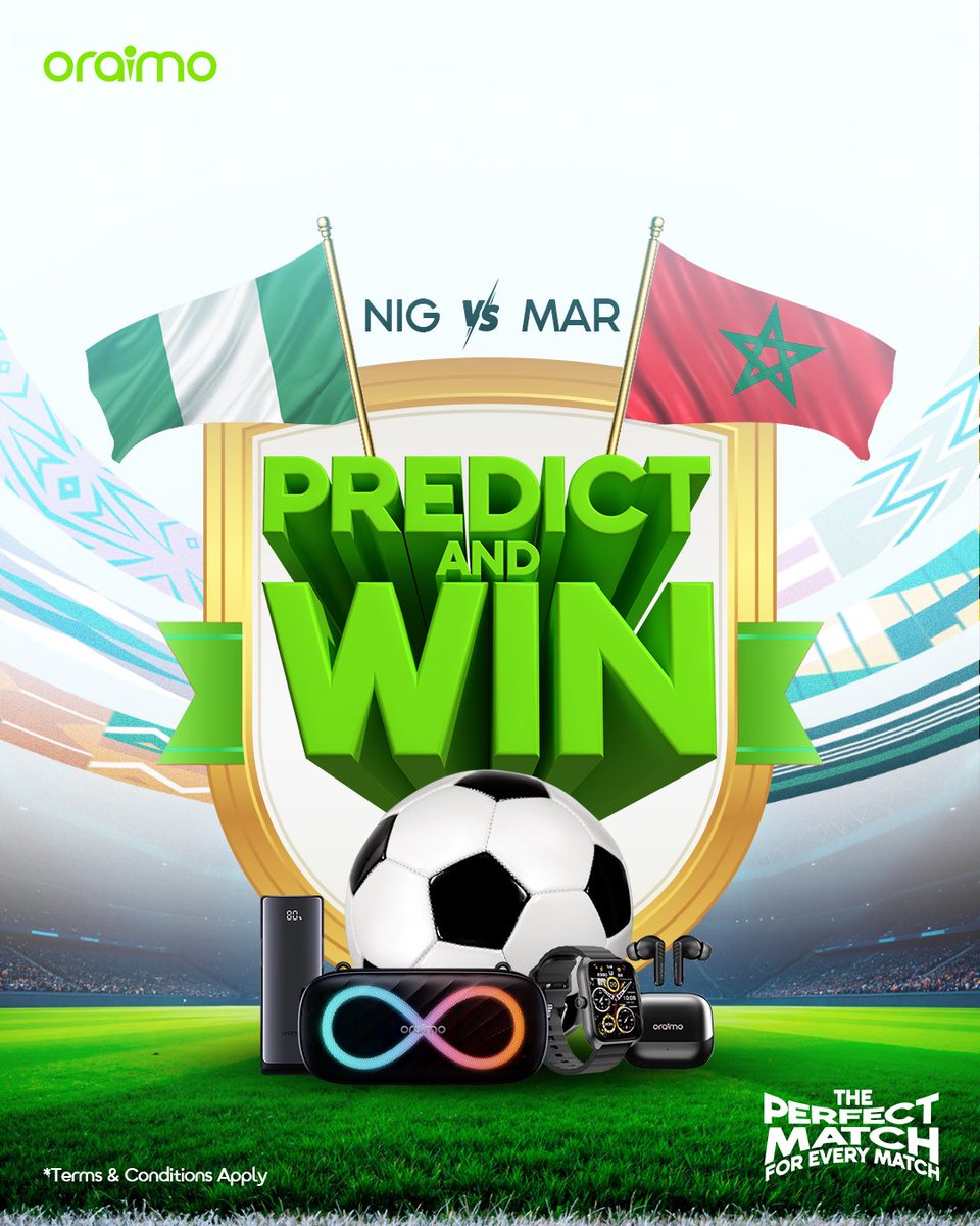 Two nations. One result. Who are you backing?

Predict the final scores and win 
#NigeriaVsMorocco